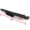 Spec-D Tuning F-150 Sainless Steel Rear Bumper w/ Liscense Lamps & Parking Sensor Holes - Chrome (2015-2017)