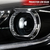 Spec-D Tuning Focus LED Bar Projector Headlights w/ LED Turn Signal Lights - Matte Black Housing, Clear Lens (2012-2014)