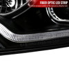 Spec-D Tuning Focus LED Bar Projector Headlights w/ LED Turn Signal Lights - Matte Black Housing, Clear Lens (2012-2014)