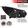 Spec-D Tuning Focus LED Bar Projector Headlights w/ LED Turn Signal Lights - Matte Black Housing, Clear Lens (2012-2014)
