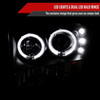 Spec-D Tuning F-250 Dual Halo Projector Headlights - Matte Black Housing, Clear Lens (1999-2004)