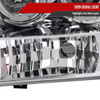 Spec-D Tuning F-250 Dual Halo Projector Headlights - Chrome Housing, Clear Lens (1999-2004)
