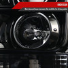 Spec-D Tuning F-250 Projector Headlights w/ LED C-Bars - Jet Black Housing, Clear Lens (2011-2016)
