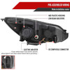 Spec-D Tuning Focus Projector Headlights w/ LED Strip & Turn Signals - Chrome Housing, Smoked Lens (2012-2014)