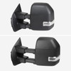 Spec-D Tuning F-250 Power Adjustable, Heated, BSM, ATS Tow Mirrors - Black w/ Clear LED Turn Signals, Puddle, Clearnace & Auxiliary Lights (2017-2019)