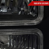 Spec-D Tuning F-250 Factory Style Headlights w/ Dual LED C-Bars - Matte Black Housing, Smoked Lens (2005-2007)