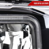 Spec-D Tuning F-250 Euro Factory Style Headlights w/ Dual LED C-Bars - Matte Black Housing, Clear Lens (1999-2004)