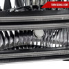 Spec-D Tuning F-250 Euro Factory Style Headlights w/ Dual LED C-Bars - Matte Black Housing, Clear Lens (1999-2004)