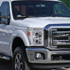 Spec-D Tuning F-250 Projector Headlights w/ Sequential Turn Signal LED C-Bars - Chrome Housing, Clear Lens (2011-2016)
