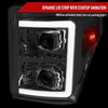 Spec-D Tuning F-250 Projector Headlights w/ Sequential Turn Signal LED C-Bars - Chrome Housing, Clear Lens (2011-2016)
