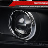 Spec-D Tuning Mustang Halo Projectro Headlights w/ LED Strip - Matte Black Housing, Clear Lens (2005-2009)