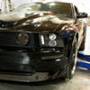 Spec-D Tuning Mustang Halo Projectro Headlights w/ LED Strip - Matte Black Housing, Clear Lens (2005-2009)