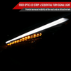 Spec-D Tuning Focus Projector Headlights w/ LED Strip & Sequential Turn Signals - Gloss Black Housing, Smoked Lens (2015-2018)