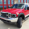 Spec-D Tuning F-250 Projector Headlights w/ LED C-Bars - Jet Black Housing, Clear Lens (1999-2004)