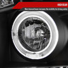 Spec-D Tuning F-250 Dual Halo Projector Headlights - Matte Black Housing, Clear Lens (2008-2010)