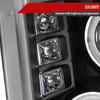 Spec-D Tuning F-250 Dual Halo Projector Headlights - Matte Black Housing, Clear Lens (2008-2010)