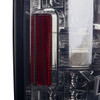 Spec-D Tuning F-250 LED Bar Tail Lights - Chrome Housing, Smoked Lens (2017-2019)