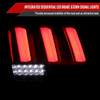 Spec-D Tuning Mustang Sequential LED Tail Lights - Jet Black Housing, Clear Lens (1999-2004)