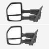 Spec-D Tuning F-150/F-250/F-350 Power Adjustable, Heated Tow Mirrors - Black w/ Clear LED Turn Signal, Clearance, & Auxiliary Lights (2017-2019)