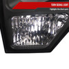 Spec-D Tuning F-150 Projector Headlights w/ Amber Reflectors - Matte Black Housing, Clear Lens (2009-2014)