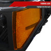 Spec-D Tuning F-150 Projector Headlights w/ Amber Reflectors - Matte Black Housing, Clear Lens (2009-2014)