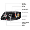 Spec-D Tuning F-150 Dual Halo Projector Headlights - Matte Black Housing, Clear Lens (1997-2003)