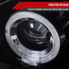 Spec-D Tuning Focus  Dual Halo Projector Headlights - Gloss Black Housing, Smoked Lens (2000-2004)