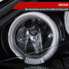 Spec-D Tuning Focus  Dual Halo Projector Headlights - Gloss Black Housing, Smoked Lens (2000-2004)