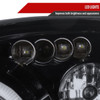 Spec-D Tuning Focus  Dual Halo Projector Headlights - Gloss Black Housing, Smoked Lens (2000-2004)