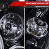 Spec-D Tuning Focus  Dual Halo Projector Headlights - Gloss Black Housing, Smoked Lens (2000-2004)