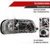 Spec-D Tuning F-150 Dual Halo Projector Headlights - Chrome Housing, Clear Lens (1997-2003)