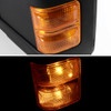 Spec-D Tuning F-250 Manual Adjusting Tow Mirrors - Black w/ Amber Turn Signals (2003-2015)