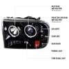 Spec-D Tuning F-250 Dual Halo Projector Headlights - Jet Black Housing, Clear Lens (1999-2004)