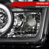 Spec-D Tuning Fusion Dual Halo Projector Headlights - Matte Black Housing, Clear Lens (2006-2009)