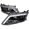 Spec-D Tuning LHP-FUS10JM-TM Fusion Projector Headlights w/ LED Light Strip - Matte Black Housing, Clear Lens (2010-2012)