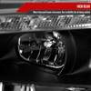 Spec-D Tuning Fusion Projector Headlights w/ LED Light Strip - Matte Black Housing, Clear Lens (2010-2012)