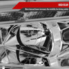 Spec-D Tuning Fusion Projector Headlights w/ LED Light Strip - Chrome Housing, Clear Lens (2010-2012)