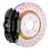 Brembo Mustang Front 4-Piston GT Big Brake Kit - Black A4 Calipers/1 Pc 330x28 Drilled Rotors (1994-2004)