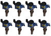 ACCEL Mustang/F-150 4.6L/5.4L 3V Supercoil Ignition Coil Set - Blue Ext Boot (2008-2012)