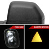 Spec-D Tuning F-150/F-250 Power Adjustable, Heated Tow Mirrors - Black w/ Smoked LED Turn Signals, Puddle Lights (2021-2025)