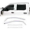 Putco Super Duty CC Element In-Channel Window Deflector 4pc Set - Chrome (2017-2022)