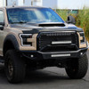 Spec-D Tuning F-150 Projector Headlights w/ LED Switchback Sequential Turn Signal Bars & DRL Parking Lights - Matte Black Housing, Smoked Lens (2015-2017)