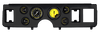 Classic Instruments Mustang 6pc Gauge Cluster Kit - Black Panel w/ AutoCross Yellow Short-Sweep Gauges (1979-1986)