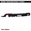 AirDesign Mustang EcoBoost Rear Diffuser Valance - Satin Black (2018-2023)
