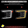 Spec-D Tuning F-150 Full LED Projector Headlights w/ LED Switchback Sequential Turn Signal DRLs - Chrome Housing, Clear Lens (2018-2020)