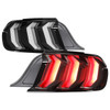 Spec-D LT-MST15JMLED-JD Mustang Euro Style LED Tail Lights w/ Sequential LED Turn Signals - Black Housing, Clear Lens (15-23)
