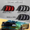 Spec-D Tuning Mustang Euro Style LED Tail Lights w/ Sequential LED Turn Signals - Black Housing, Smoked Lens (2015-2023)