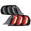 Spec-D LT-MST15BBLED-JD Mustang Euro Style LED Tail Lights w/ Sequential LED Turn Signals - Black Housing, Smoked Lens (15-23)