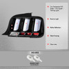Spec-D Tuning Mustang LED Tail Lights - Black Housing, Clear Lens, White Bars (2005-2009)