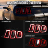 Spec-D Tuning Mustang LED Tail Lights w/ Sequential LED Turn Signals - Black Housing, Red Lens (2010-2014)